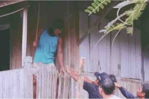 ODGJ di Muara Enim Ngamuk, Dua Pekerja Proyek Jadi Korban Tusukan