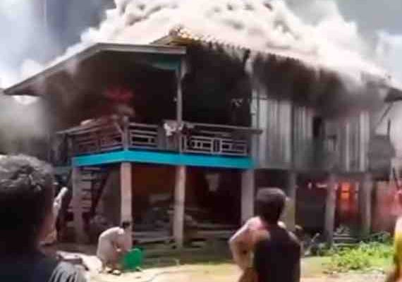 11 Rumah Ludes Terbakar di Muba, Diduga Karena Kompor Lupa Dimatikan