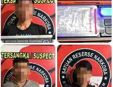 Tiga Pengedar Narkoba di Desa Talang Taling Muara Enim Digerebek Polisi, Dua Paket Sabu Disita