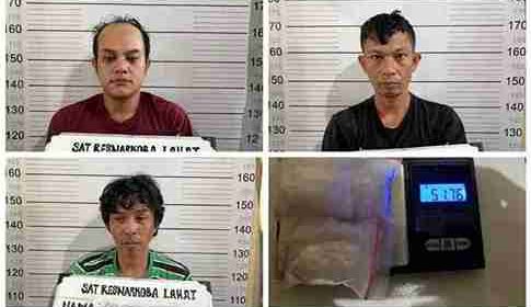 Tiga Pengedar Narkoba Diciduk di Tanjung Sakti, Sabu dan Senpi Rakitan Disita Polisi